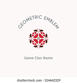 Geometric logo template. Vector modern symbol for alternative or extreme sport teams and crews