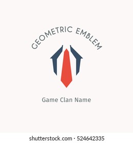Geometric logo template. Vector modern symbol for alternative or extreme sport teams and crews