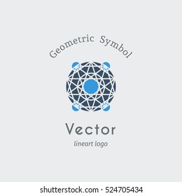 Geometric logo template. Vector modern symbol or emblem