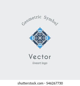 Geometric logo template. Vector modern symbol or emblem