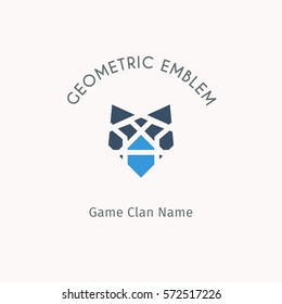 Geometric logo template. Vector modern symbol for alternative or extreme sport teams and crews