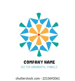 Geometric logo template.Vector linear Arabic ornamental symbol,abstract symbol in ornamental Arabic style, Emblem for luxury products, jewelry, oriental cosmetics, restaurants, shops, and stores.