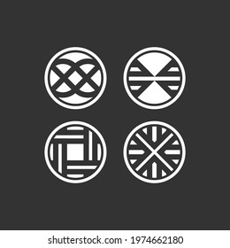 Geometric logo. Vector. Geometric in circle.
