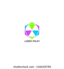 Geometric logo. Vector illustration. Eps 10