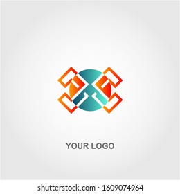 geometric logo vector template design