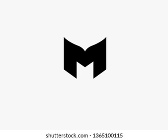 Geometric logotype icon letter M for business company
