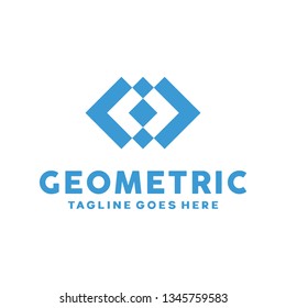 Geometric Logotype. Modern And Flat. Business and Company Vector Logo Icon Symbol