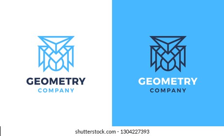 Geometric Logotype template, positive and negative variant, corporate identity for brands, tribe product logo, vector design