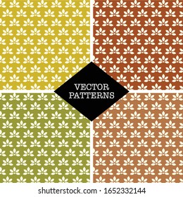 Geometric lotus flower pattern 4 color pack