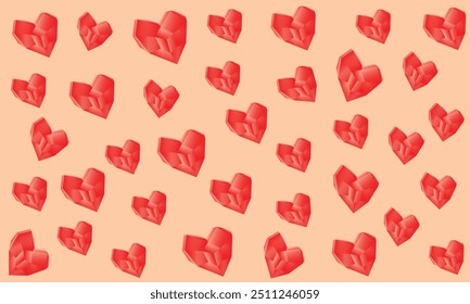 Amor geométrico con fondo claro