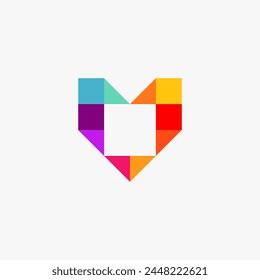 Geometric Love logo design for your business