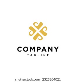 
Plantilla vectorial del icono del logotipo del amor geométrico.eps