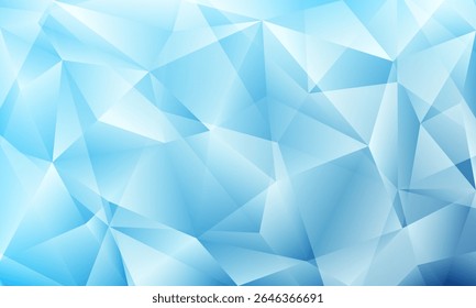 Fondo geométrico de poliéster bajo en tonos azules, ideal para el diseño digital moderno y presentaciones.