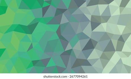 Plano de Fundo Poli Inferior Geométrico com Gradiente de Tons Verdes e Cinza de textura abstrata