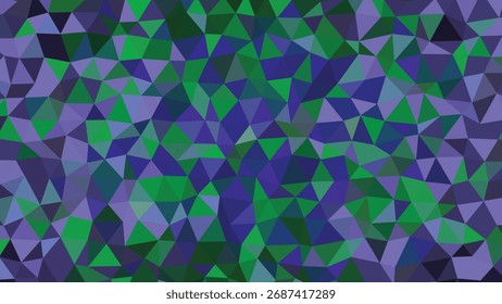Plano De Fundo Geométrico De Poli Baixo Com Tons Verdes E Roxos Abstrato Design De Mosaico Triangular