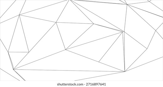 Gráfico geométrico de baja poli. Fondo de facetas triangulares. Arte poligonal. patrón de hexágono superpuesto geométrico negro diseño de fondo futurista abstracto. ilustración de diseño de concepto de datos