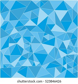 Geometric low poly graphic repeat triangle sapphire pattern