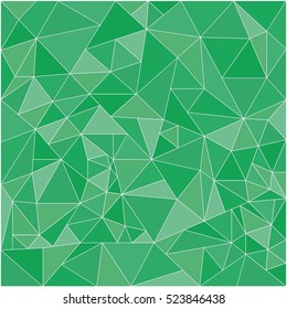 Geometric low poly graphic repeat triangle emerald pattern