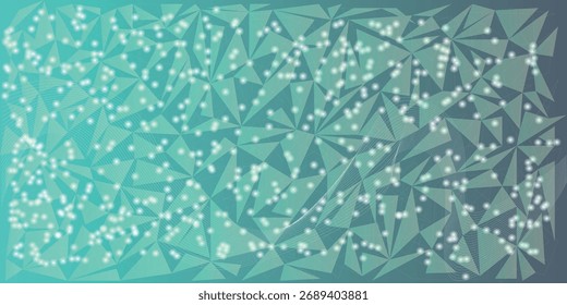 Geometric Low Poly Mesh with Bokeh Effect