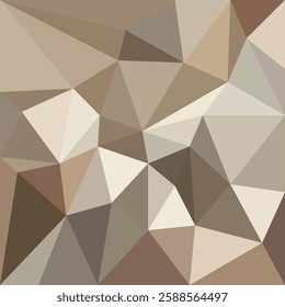 Geometric low poly pattern in warm earth tones with a modern, abstract style, perfect for design, backgrounds, and creative projects.