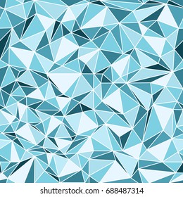 Geometric low poly triangle seamless pattern. Vector background