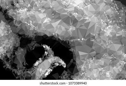 Geometric low polygonal background. Abstract mosaic backdrop. Design element for book covers, presentations layouts, title backgrounds. Vector clip art.