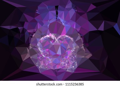 Geometric low polygonal background. Abstract multicolor mosaic backdrop. Design element for book covers, presentations layouts, title backgrounds. Vector clip art.