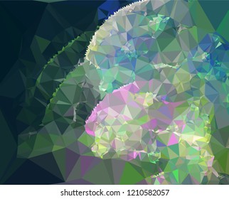 Geometric low polygonal background. Abstract multicolor mosaic backdrop. Design element for book covers, presentations layouts, title backgrounds. Vector clip art.