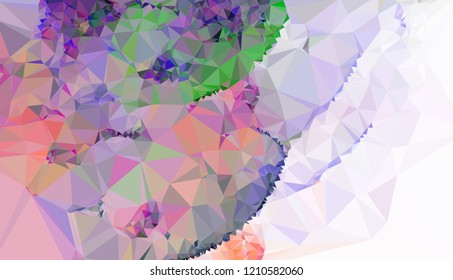 Geometric low polygonal background. Abstract multicolor mosaic backdrop. Design element for book covers, presentations layouts, title backgrounds. Vector clip art.