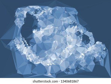 Geometric low polygonal background. Abstract mosaic backdrop. 