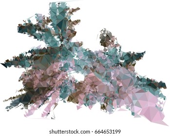 Geometric low polygonal background. Abstract multicolor mosaic backdrop. Design element for book covers, presentations layouts, title backgrounds. Vector clip art.