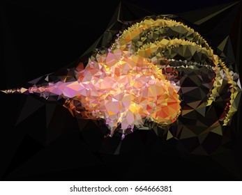 Geometric low polygonal background. Abstract multicolor mosaic backdrop. Design element for book covers, presentations layouts, title backgrounds. Vector clip art.