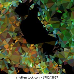 Geometric low polygonal background. Abstract multicolor mosaic backdrop. Design element for book covers, presentations layouts, title backgrounds. Vector clip art.