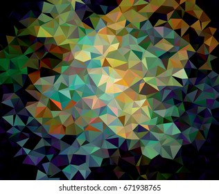 Geometric low polygonal background. Abstract multicolor mosaic backdrop. Design element for book covers, presentations layouts, title backgrounds. Vector clip art.