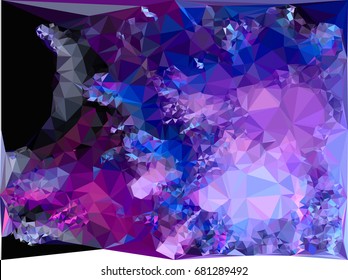 Geometric low polygonal background. Abstract multicolor mosaic backdrop. Design element for book covers, presentations layouts, title backgrounds. Vector clip art.