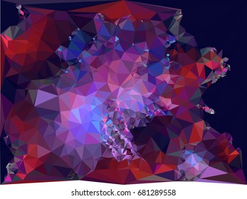 Geometric low polygonal background. Abstract multicolor mosaic backdrop. Design element for book covers, presentations layouts, title backgrounds. Vector clip art.