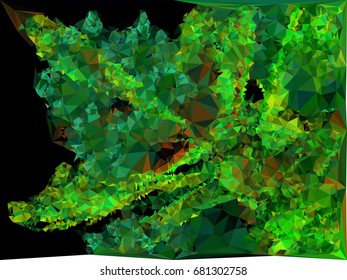 Geometric low polygonal background. Abstract multicolor mosaic backdrop. Design element for book covers, presentations layouts, title backgrounds. Vector clip art.