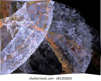 Geometric low polygonal background. Abstract multicolor mosaic backdrop. Design element for book covers, presentations layouts, title backgrounds. Vector clip art.