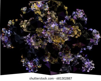 Geometric low polygonal background. Abstract multicolor mosaic backdrop. Design element for book covers, presentations layouts, title backgrounds. Vector clip art.