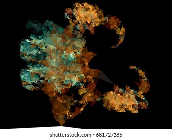 Geometric low polygonal background. Abstract multicolor mosaic backdrop. Design element for book covers, presentations layouts, title backgrounds. Vector clip art.