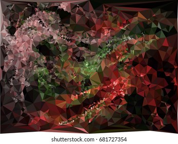 Geometric low polygonal background. Abstract multicolor mosaic backdrop. Design element for book covers, presentations layouts, title backgrounds. Vector clip art.
