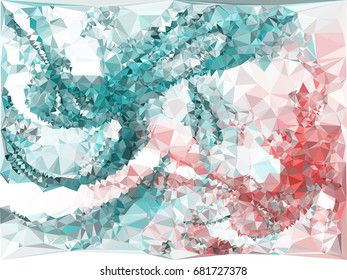 Geometric low polygonal background. Abstract multicolor mosaic backdrop. Design element for book covers, presentations layouts, title backgrounds. Vector clip art.