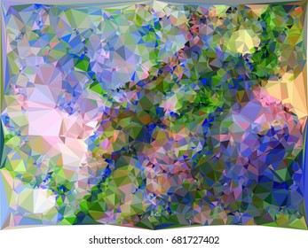 Geometric low polygonal background. Abstract multicolor mosaic backdrop. Design element for book covers, presentations layouts, title backgrounds. Vector clip art.