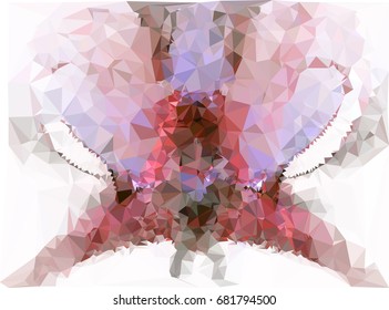 Geometric low polygonal background. Abstract multicolor mosaic backdrop. Design element for book covers, presentations layouts, title backgrounds. Vector clip art.
