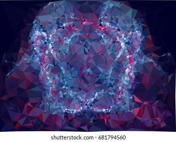 Geometric low polygonal background. Abstract multicolor mosaic backdrop. Design element for book covers, presentations layouts, title backgrounds. Vector clip art.