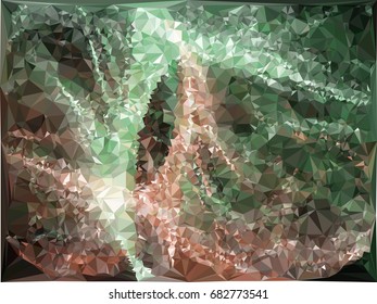 Geometric low polygonal background. Abstract multicolor mosaic backdrop. Design element for book covers, presentations layouts, title backgrounds. Vector clip art.