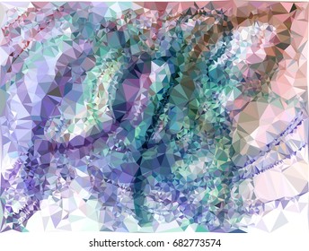 Geometric low polygonal background. Abstract multicolor mosaic backdrop. Design element for book covers, presentations layouts, title backgrounds. Vector clip art.