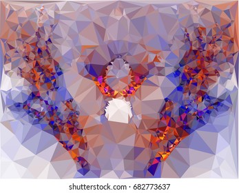 Geometric low polygonal background. Abstract multicolor mosaic backdrop. Design element for book covers, presentations layouts, title backgrounds. Vector clip art.