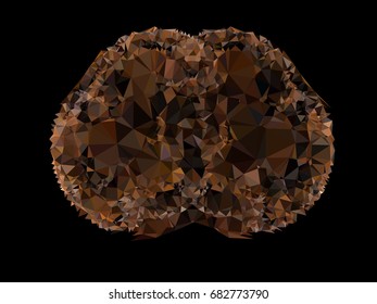 Geometric low polygonal background. Abstract multicolor mosaic backdrop. Design element for book covers, presentations layouts, title backgrounds. Vector clip art.