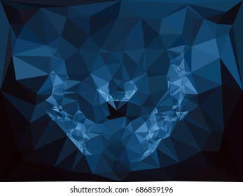 Geometric low polygonal background. Abstract multicolor mosaic backdrop. Design element for book covers, presentations layouts, title backgrounds. Vector clip art.